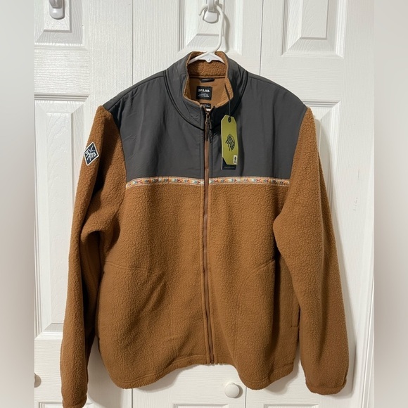 Prana NWT embroidered Hurricane Full Zip Fleece Jacket Medium - Picture 9 of 10